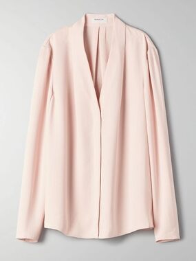 Aritzia Babaton Akira Matte Satin Blouse - Path Size M